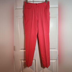 Olsen Collection Stretch Vibrant Pink Red Straight Leg Pants